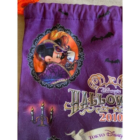 2010 Halloween Tokyo Sea Disney pins drawstring cloth bag reversible RARE - Picture 5 of 10